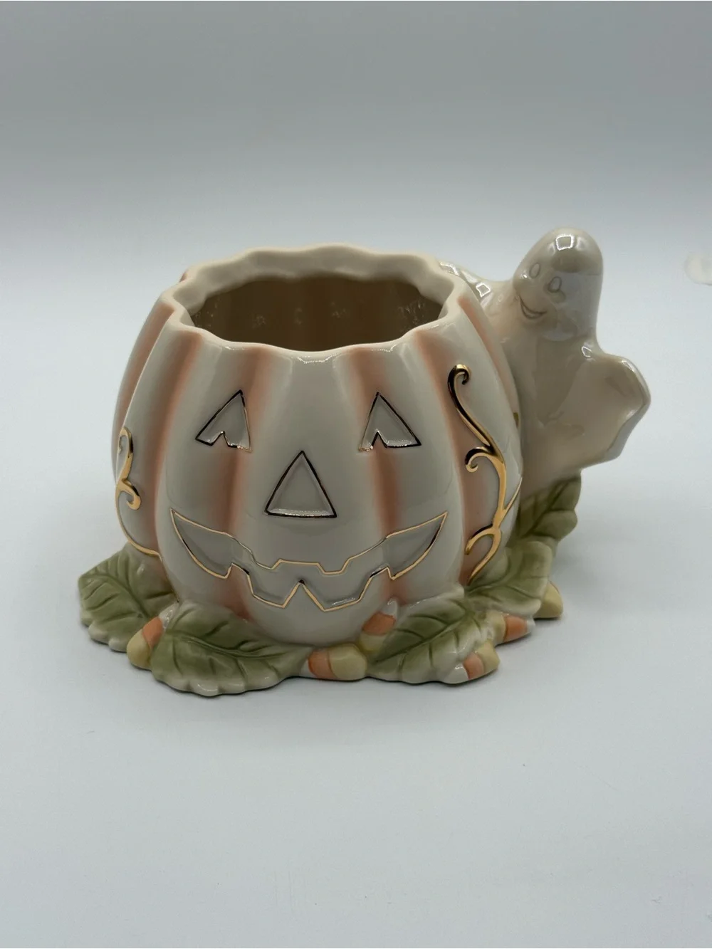 Lenox Halloween Jack-O’-Lantern Pumpkin Ghost Candy Corn Porcelain